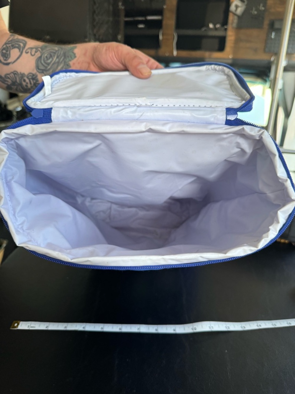 Blue Insulated Cooler Backpack - - Picture 3 of 16